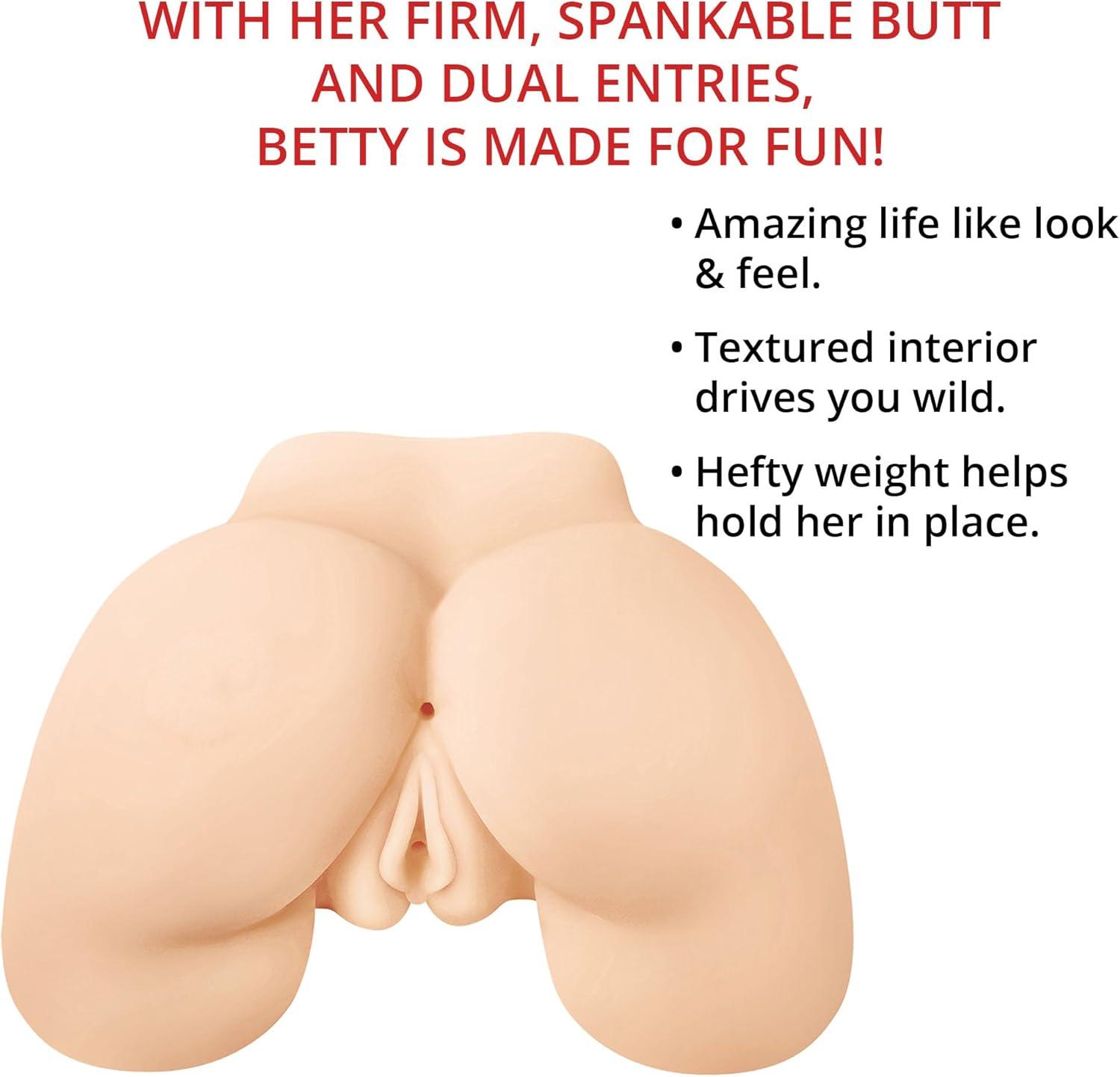 imageAdam ampamp Eve Bangin Betty Stroker Realistic Male Masturbator with Dual Entries Life Size Vagina and Anal Sex Toy Soft and Textured TPE Open Ended Design for Easy Cleaning Adult Toy for Men
