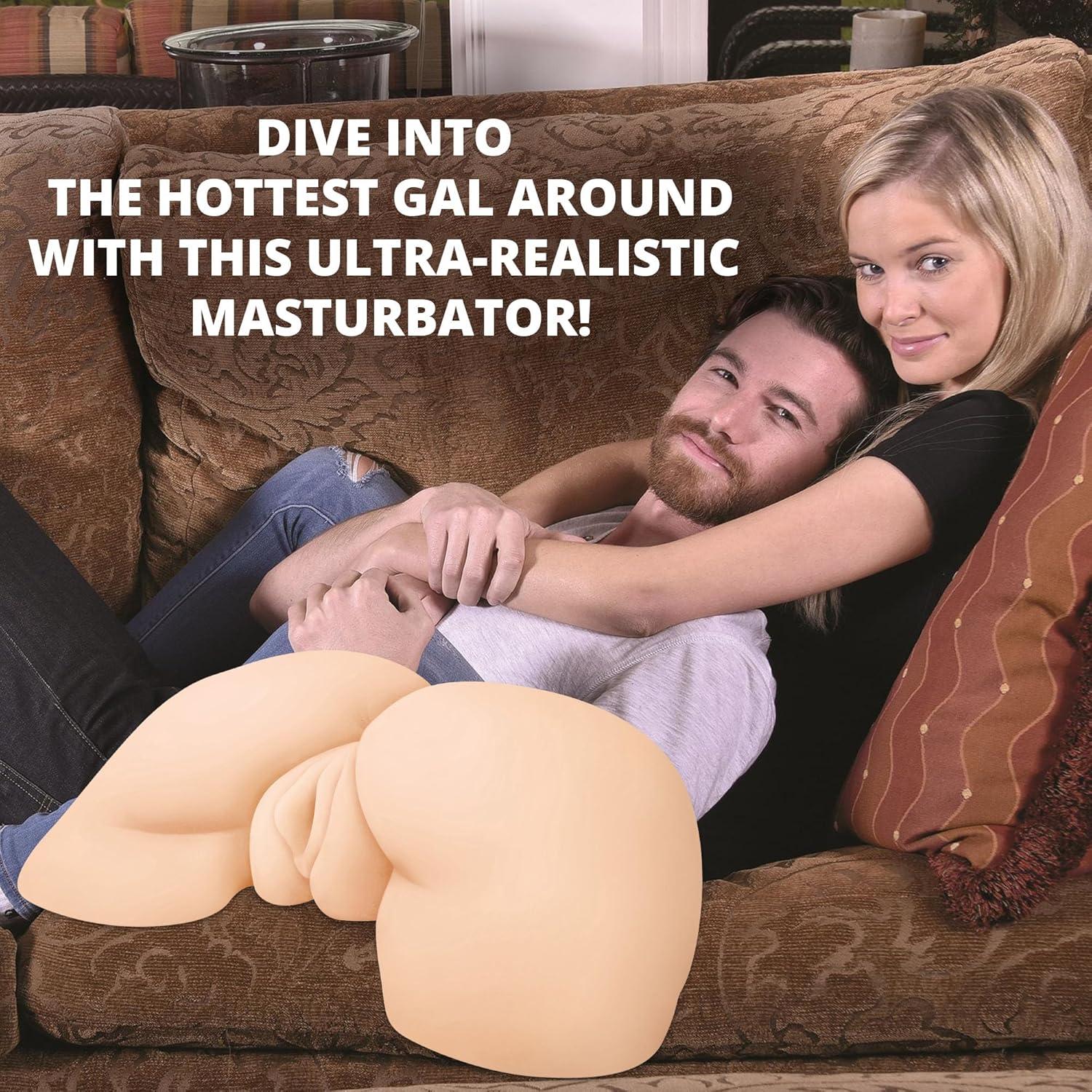 imageAdam ampamp Eve Bangin Betty Stroker Realistic Male Masturbator with Dual Entries Life Size Vagina and Anal Sex Toy Soft and Textured TPE Open Ended Design for Easy Cleaning Adult Toy for Men