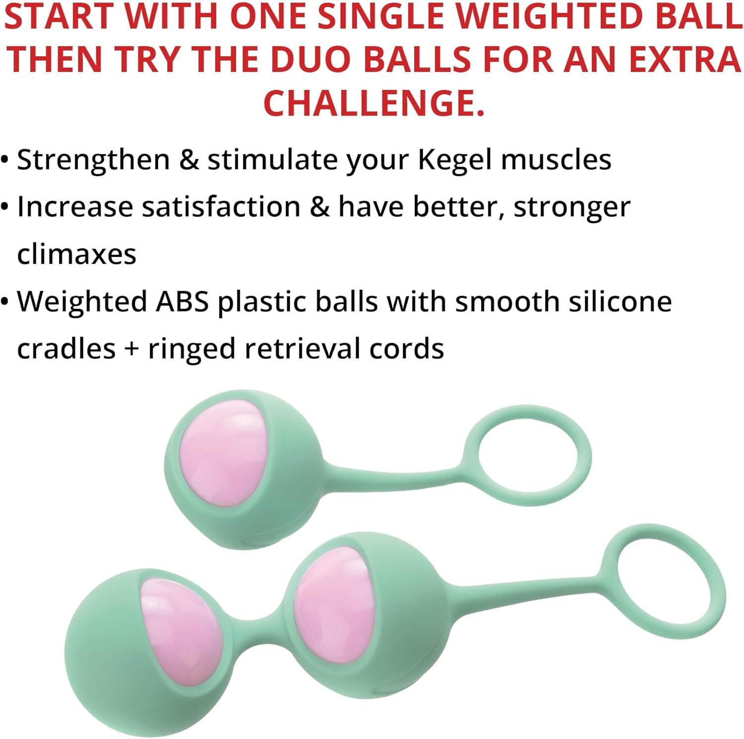 imageAdam ampamp Eve Eves Kegel Training Set Kegel Balls for Women Dual ampamp Single Weighted Vaginal Trainers Silicone Cradle with Retrieval Cord Pelvic Floor Strengthening Waterproof Beginner ampamp Advanced