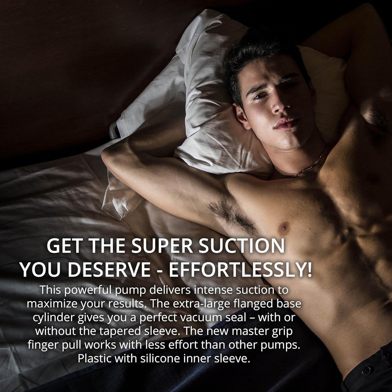 imageAdam ampamp Eve Max Results Penis Pump Powerful Suction for Stronger Erections Enlarged Cylinder Comfortable Fit Master Grip Finger Pull for Effortless Use Quick Release Valve Male Enhancement Pump