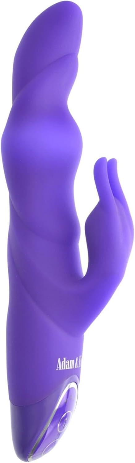 imageAdam ampamp Eve Posh Silicone Bounding Bunny Vibrator 10 Functions Dual Motors Flickering Clit Stimulator Waterproof Satin Finish Silicone Vibrator for Women Clitoral ampamp Vaginal Stimulation