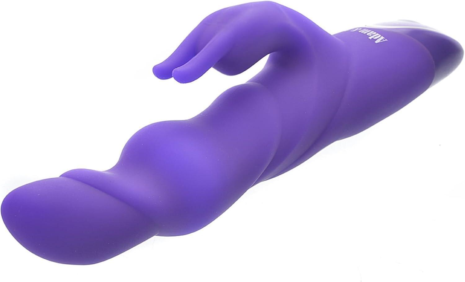 imageAdam ampamp Eve Posh Silicone Bounding Bunny Vibrator 10 Functions Dual Motors Flickering Clit Stimulator Waterproof Satin Finish Silicone Vibrator for Women Clitoral ampamp Vaginal Stimulation