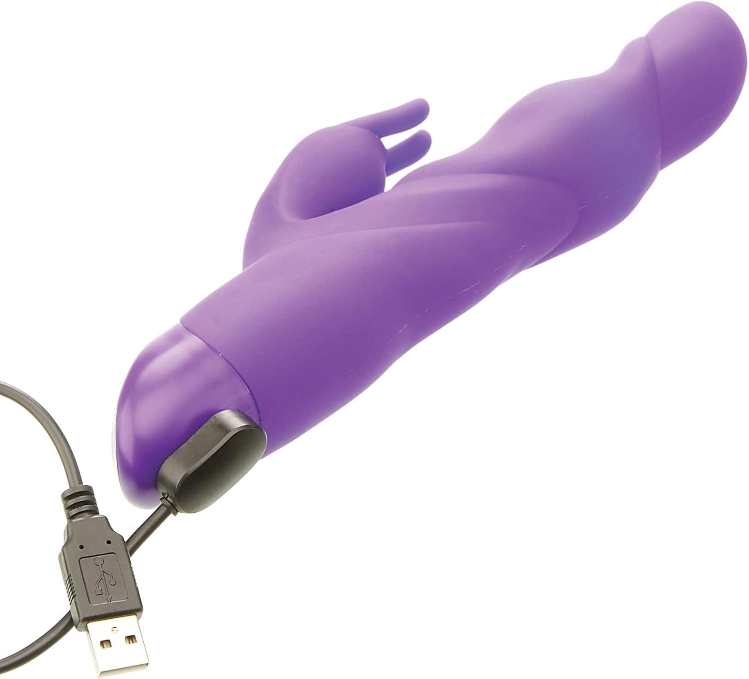 imageAdam ampamp Eve Posh Silicone Bounding Bunny Vibrator 10 Functions Dual Motors Flickering Clit Stimulator Waterproof Satin Finish Silicone Vibrator for Women Clitoral ampamp Vaginal Stimulation