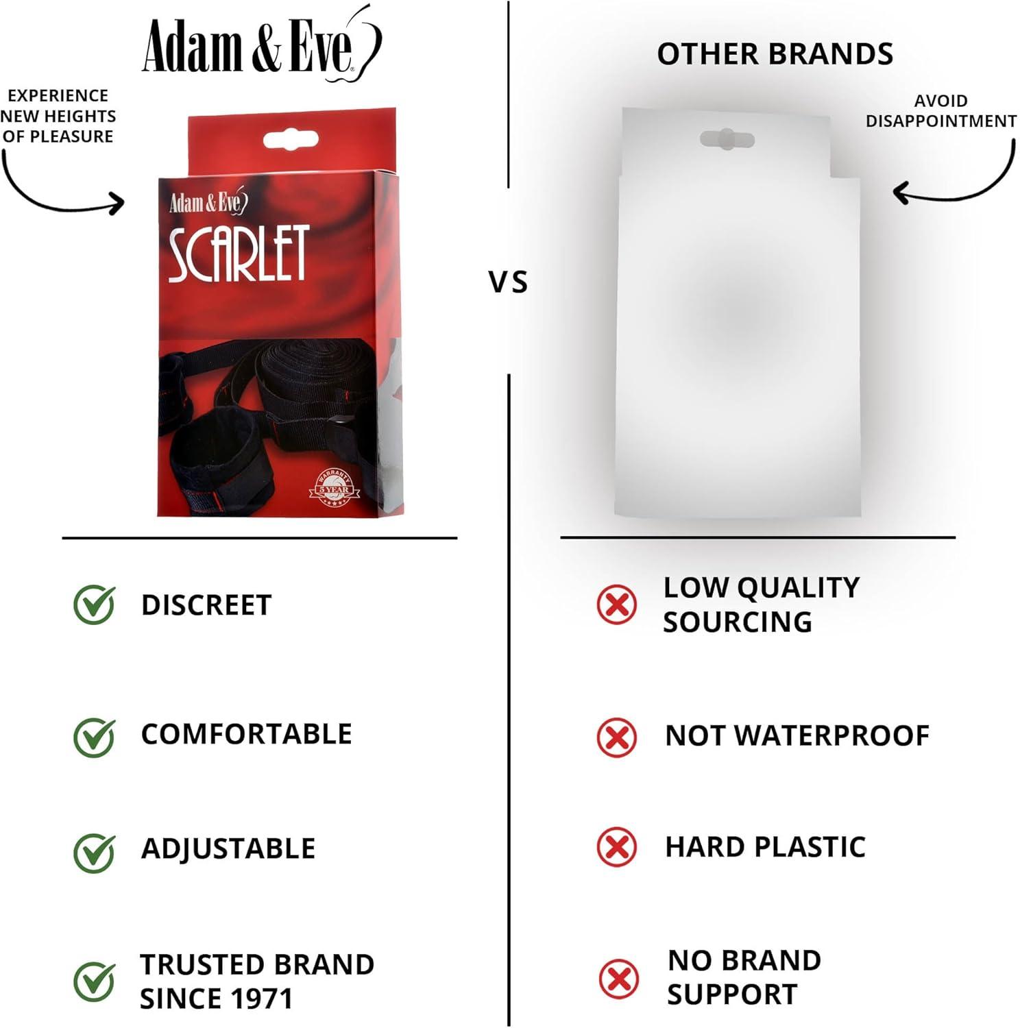 imageAdam ampamp Eve Scarlet Couture Bed Bondage System Adult Sex Toys ampamp Furniture for Kinky Couples Restraint Gear ampamp Accessories for Women Pleasure Self Bondage Cuffs Fits Any Bed Size BDSM Kit