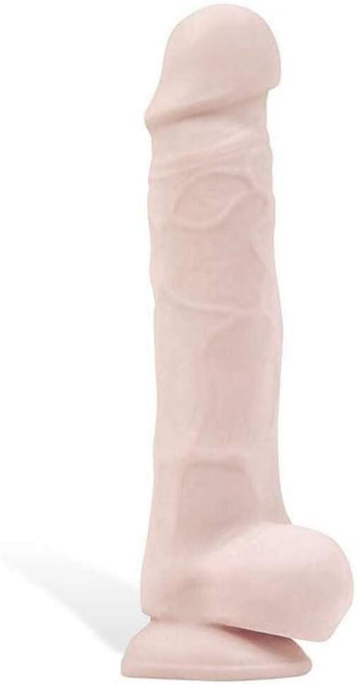 imageAdam ampamp Eve True Feel Dildo Big Realistic Penis with Suction Cup Lifelike Dual Layered Soft Silicone Waterproof Easy to Clean Adult Sex Toys for Women Men Anal ampamp Couples 75 in Flesh
