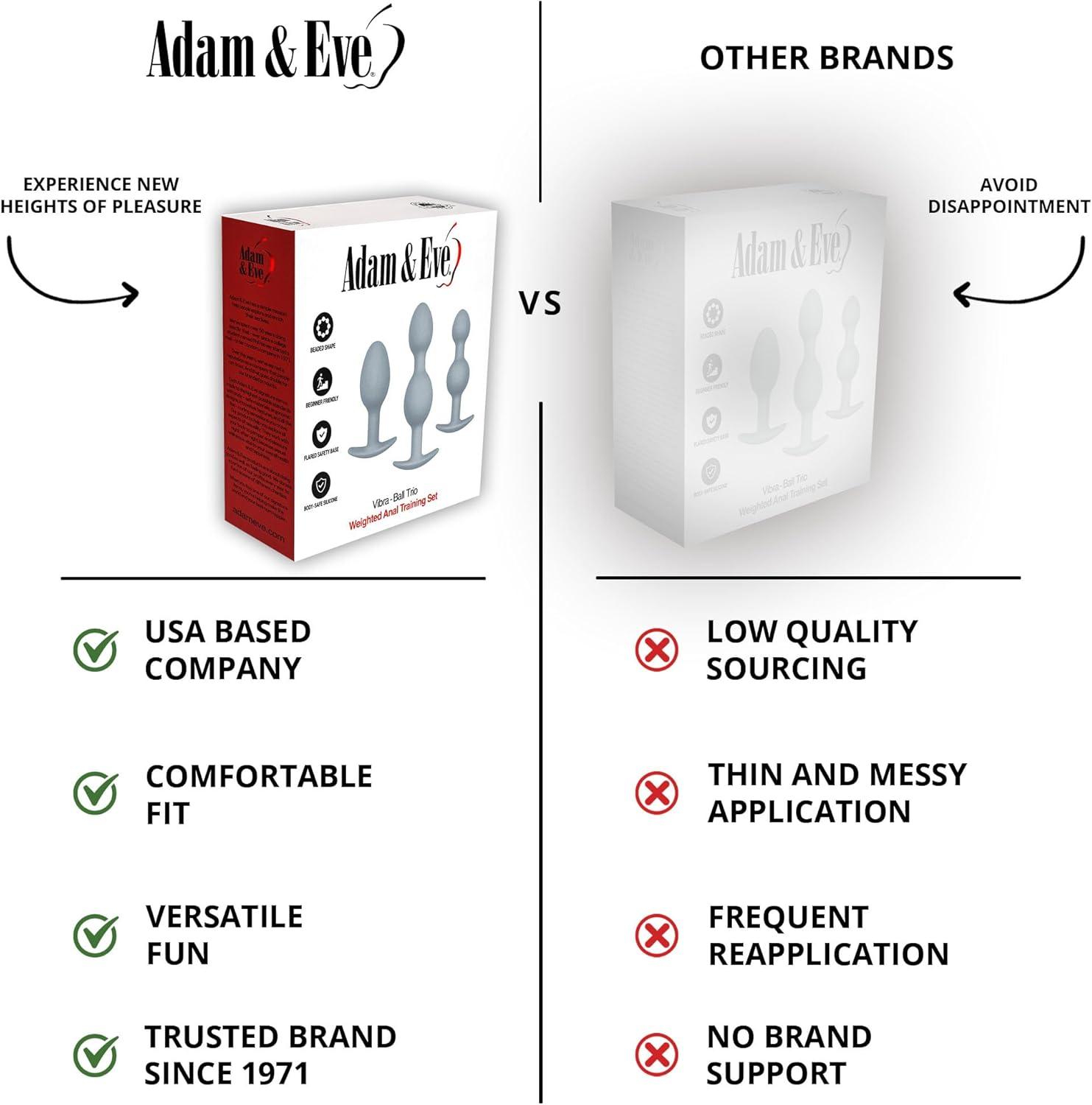 imageAdam ampamp Eve Vibra Ball Trio Weighted Anal Training Set Beaded Butt Plugs 3 Sizes for Beginners to Advanced Rolling Weights for Vibrating Sensation Silicone Waterproof Comfortable Body Safe