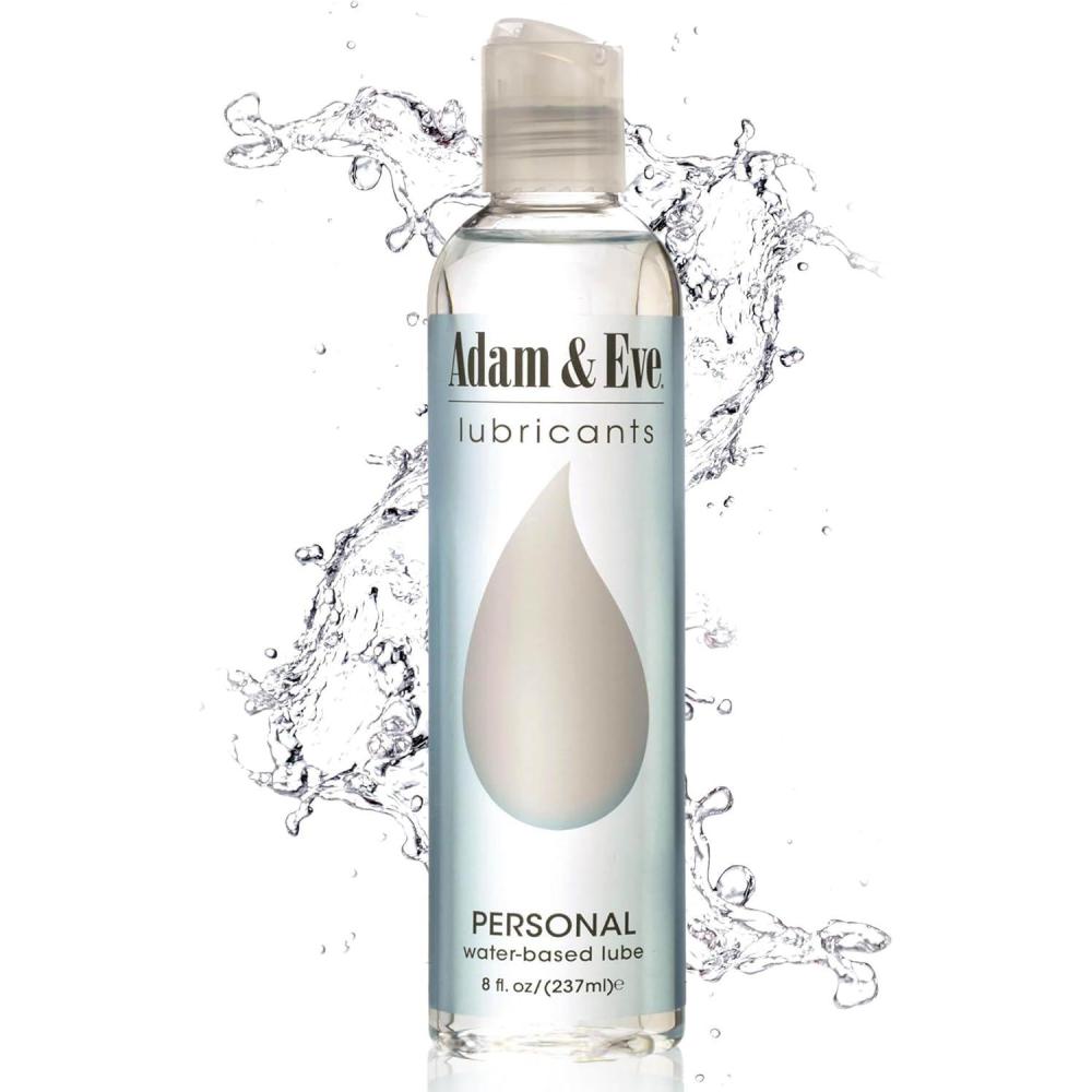 imageAdam and Eve Premium Water Based Lube Personal Lubricants for Privacy and Toys Thick Non Sticky Non Staining Long Lasting Formula for Men Women Couples Ideal for Sex and Massage 8 oz Bottle8oz Pack of 1