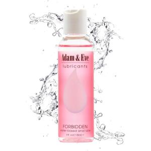 Adam & Eve Anal Lube, Forbidden Water Based Lube, and Personal Lubricant Gel for Privacy and Toys, Thick Long Lasting Non Staining, Odorless Formula for Anal and Vaginal Play, Perfect for Gifting 8 oz(4 oz Lube)