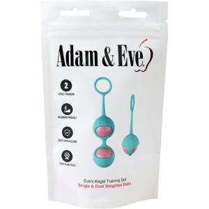 Adam & Eve Eve’s Kegel Training Set, Kegel Balls for Women, Dual & Single Weighted Vaginal Trainers, Silicone Cradle with Retrieval Cord, Pelvic Floor Strengthening, Waterproof, Beginner & Advanced