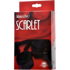 Adam & Eve Scarlet Couture Bed Bondage System, Adult Sex Toys & Furniture for Kinky Couples, Restraint Gear & Accessories for Women Pleasure, Self Bondage Cuffs Fits Any Bed Size, BDSM Kit