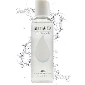 Adam & Eve Water Based Lube, Personal Lubricant, Long Lasting Non Sticky Non Staining Lube for Men, Gifts for Women and Couples, Lubricants for Privacy and Toys, Easy Clean Up, 8 oz (Unflavored)(Unflavored)