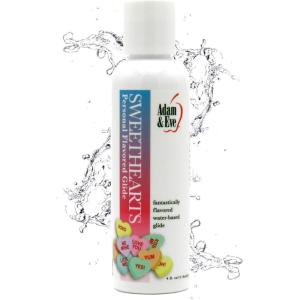 Adam & Eve Water Based Lube, Personal Lubricant, Long Lasting Non Sticky Non Staining Lube for Men, Gifts for Women and Couples, Lubricants for Privacy and Toys, Easy Clean Up, 8 oz (Unflavored)(Glide Sweetheart)