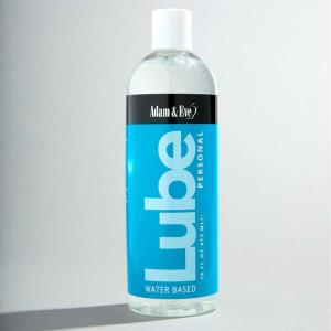 Adam & Eve Water Based Personal Lubricant, Sex Lube for Privacy, Non Staining, Non Greasy, Long Lasting, Unscented Lube for Women & Men, Anal Lubricant for Toys, Cum, 16oz, Clear