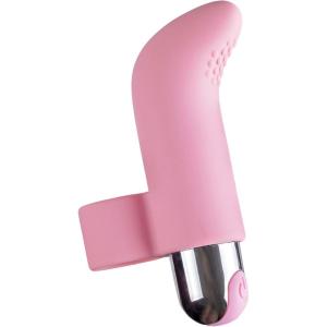 Adam and Eve 10 Function Silicone Rechargeable Finger Vibrator, 10 Speed Adjustable Stimulator, Insertable Bullet Sex Toy for Women, Waterproof Powerful Vibrations, Compact 3.39 Inch Design
