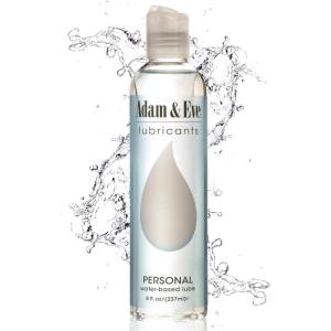 Adam and Eve Premium Water Based Lube, Personal Lubricants for Privacy and Toys, Thick Non Sticky Non Staining Long Lasting Formula for Men Women Couples, Ideal for Sex and Massage, 8 oz Bottle(8oz (Pack of 1))