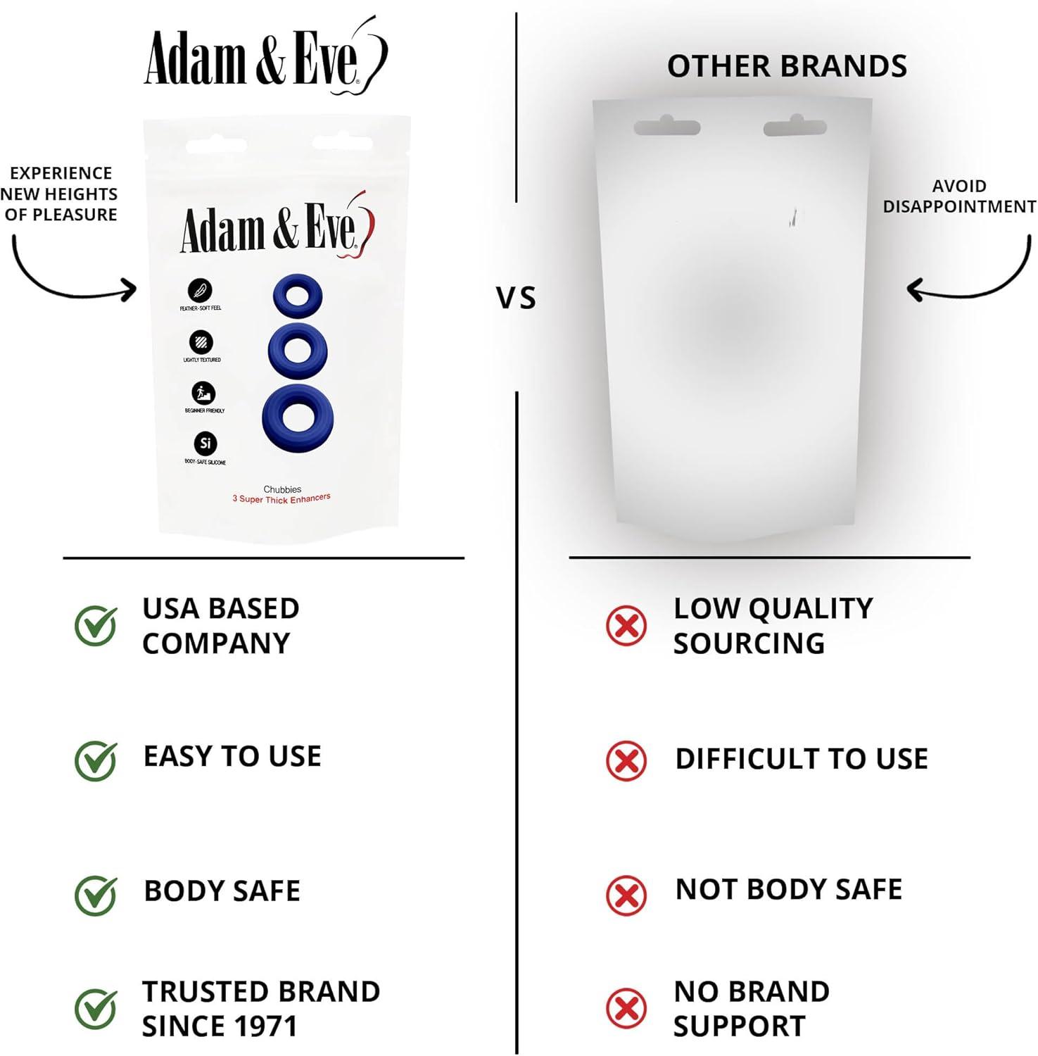 imageAdam ampamp Eve Chubbies 3 Super Thick Enhancers Extra Large Penis Rings Stretchy Silicone Erection Enhancer Boosts Hardness and Girth Comfortable Fit Non Rolling Waterproof Durable Easy Use