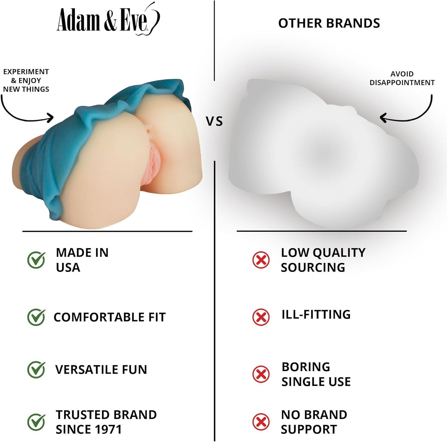 imageAdam ampamp Eve College Coed Backdoor Booty Ultra Realistic Male Masturbator with Soft SkinPerfect Material Dual Entry Vaginal and Anal Tunnels Tight Suction for Lifelike Sensation 5 lbs TPE