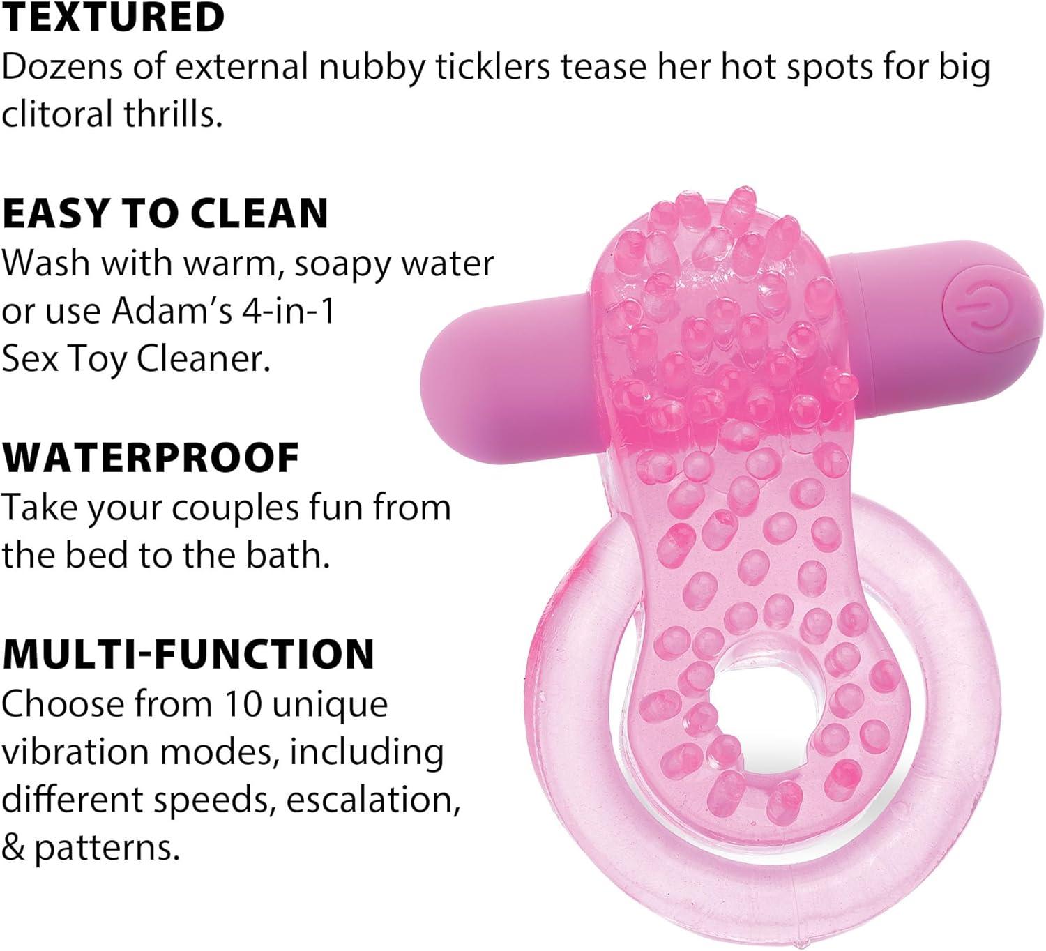 imageAdam ampamp Eve Rechargeable Couples Enhancer Ring with 10 Function Vibration Dual Support ampamp Stimulation for Him and Her Waterproof Rechargeable Removable Bullet Vibe Sex Toys for Men ampamp Women