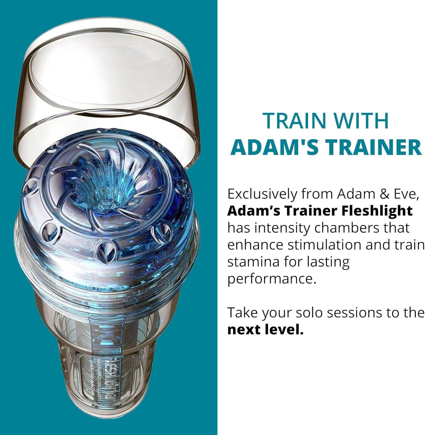 imageAdam and Eve Adams Trainer by Fleshlight Intensity Chambers to Enhance Stimulation Male Masturbator Sex Toy Electric Pocket Pussy Autoblow Valentines Day Gift for Him 85 Inch Clear