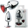 imageAdam ampamp Eve Red Hearts Gem Anal Plug Tapered Metal Butt Plug with Red Heart Gem Base Polished Aluminum Multiple Sizes Free Velvet Storage Bag for Discreet Storage Anal Toys for Beginners