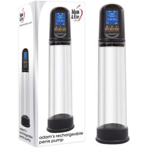 Adam & Eve Adam’s Rechargeable Penis Pump, Dick Erection Enlarger Sucker Adult Sex Toy for Men, Electric Cock Stretcher Stimulation Device & Extender, Bigger & Harder Erections, 8.25 in Insertable