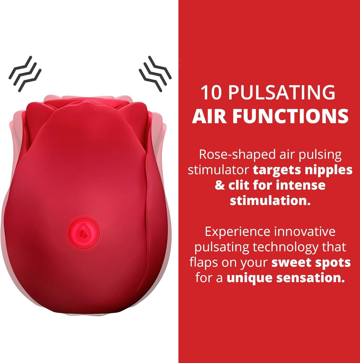 imageAdam ampamp Eve Eves Ravishing Suction Rose Clitoral Stimulator Powerful Suction Vibrator for Women 10 Function Pleasure Water Resistant Silicone Oral Sex Toy Rechargeable Adult Toy for Couples