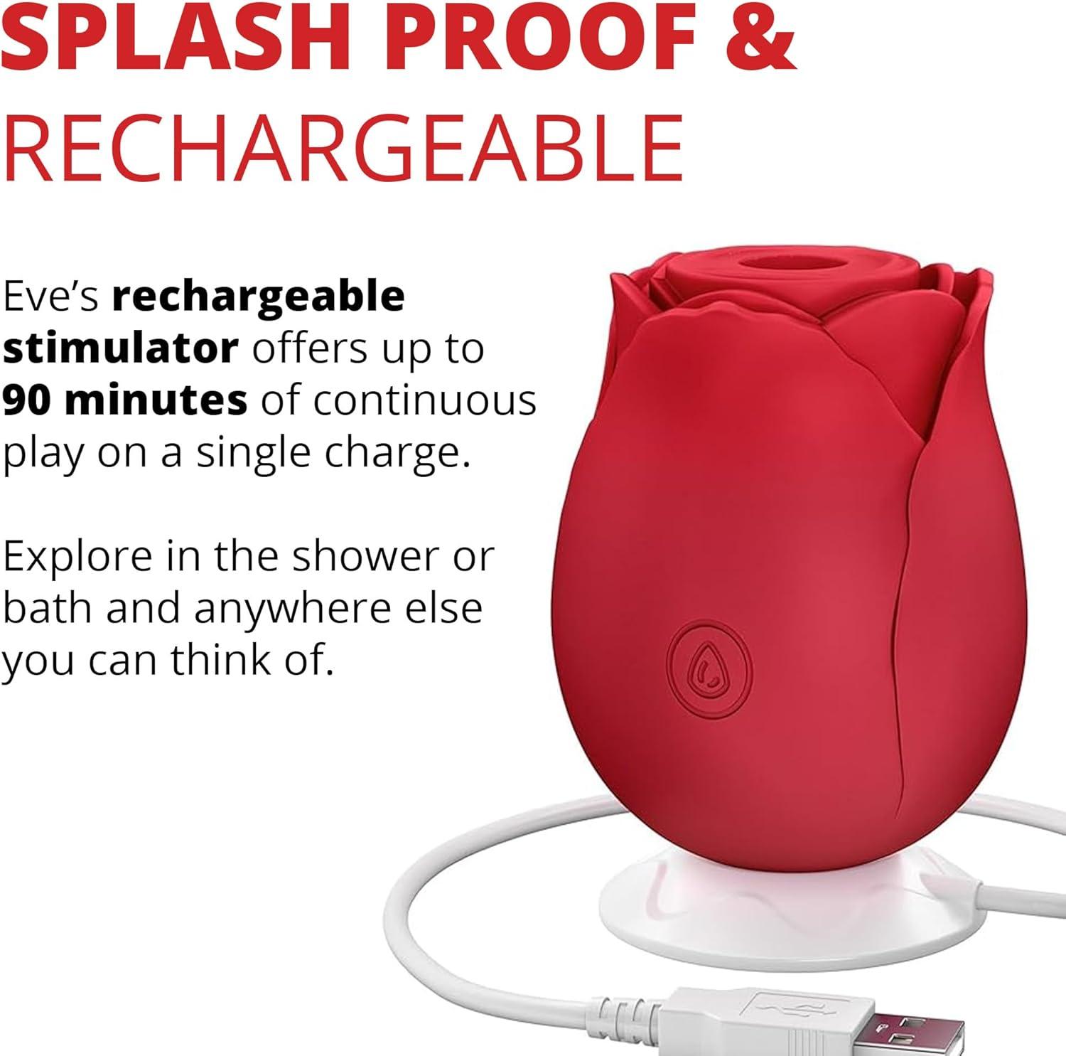 imageAdam ampamp Eve Eves Ravishing Suction Rose Clitoral Stimulator Powerful Suction Vibrator for Women 10 Function Pleasure Water Resistant Silicone Oral Sex Toy Rechargeable Adult Toy for Couples