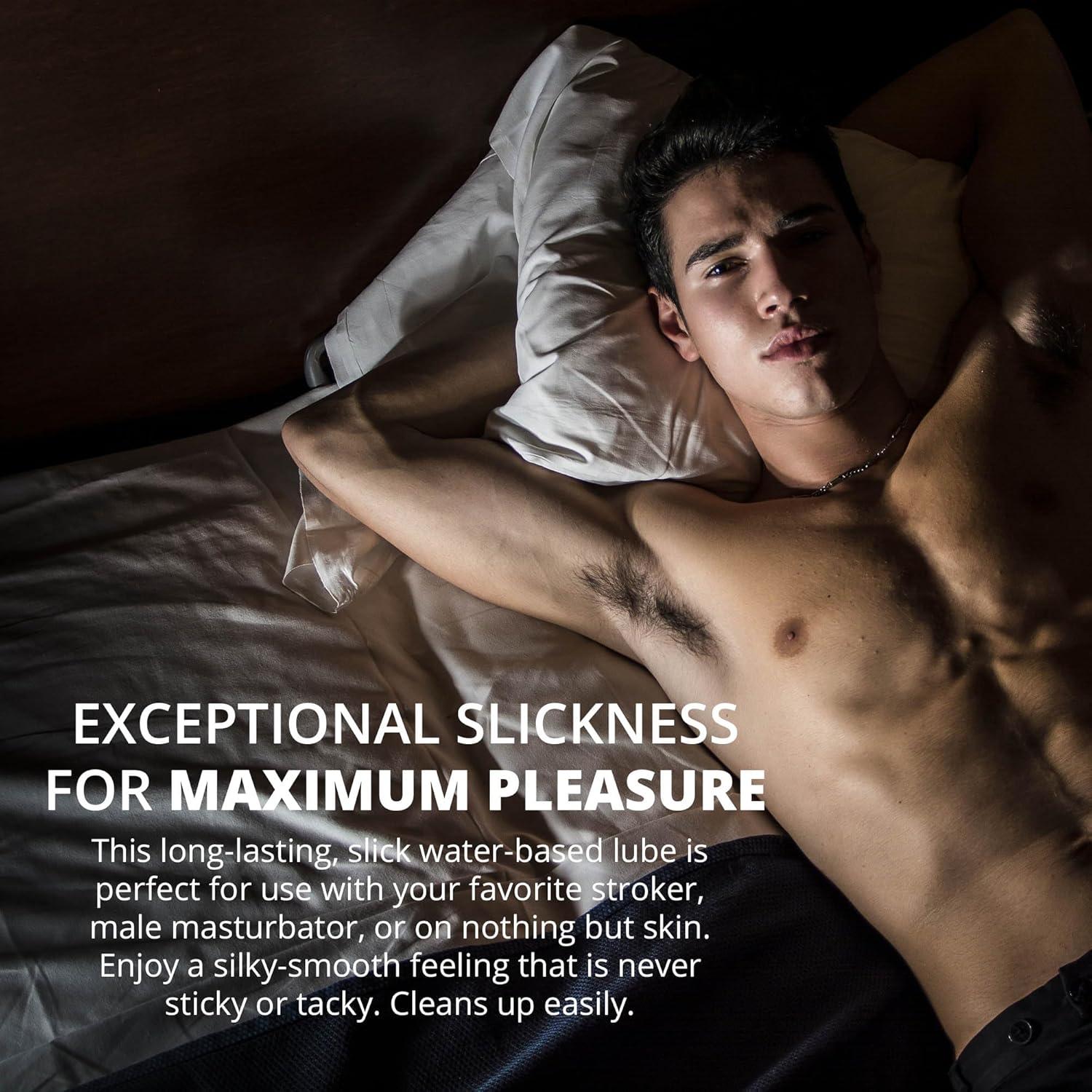 imageAdam amp Eve Masturbator Lube Ultra Slippery Water Based Personal Lubricant for Men Long Lasting Lube for Strokers and Solo Play Safe for All Sex Toy Materials Easy to Clean Smooth and Non Sticky