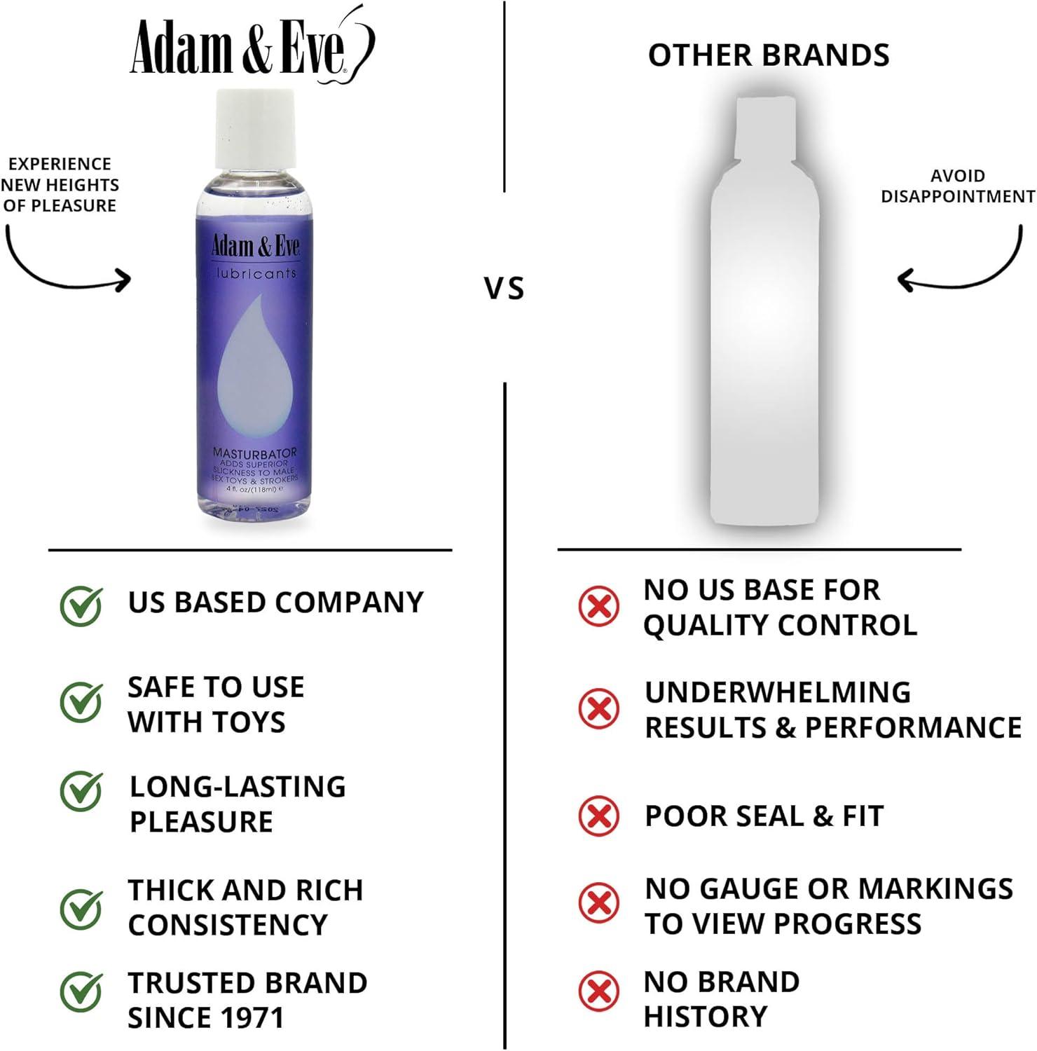 imageAdam amp Eve Masturbator Lube Ultra Slippery Water Based Personal Lubricant for Men Long Lasting Lube for Strokers and Solo Play Safe for All Sex Toy Materials Easy to Clean Smooth and Non Sticky