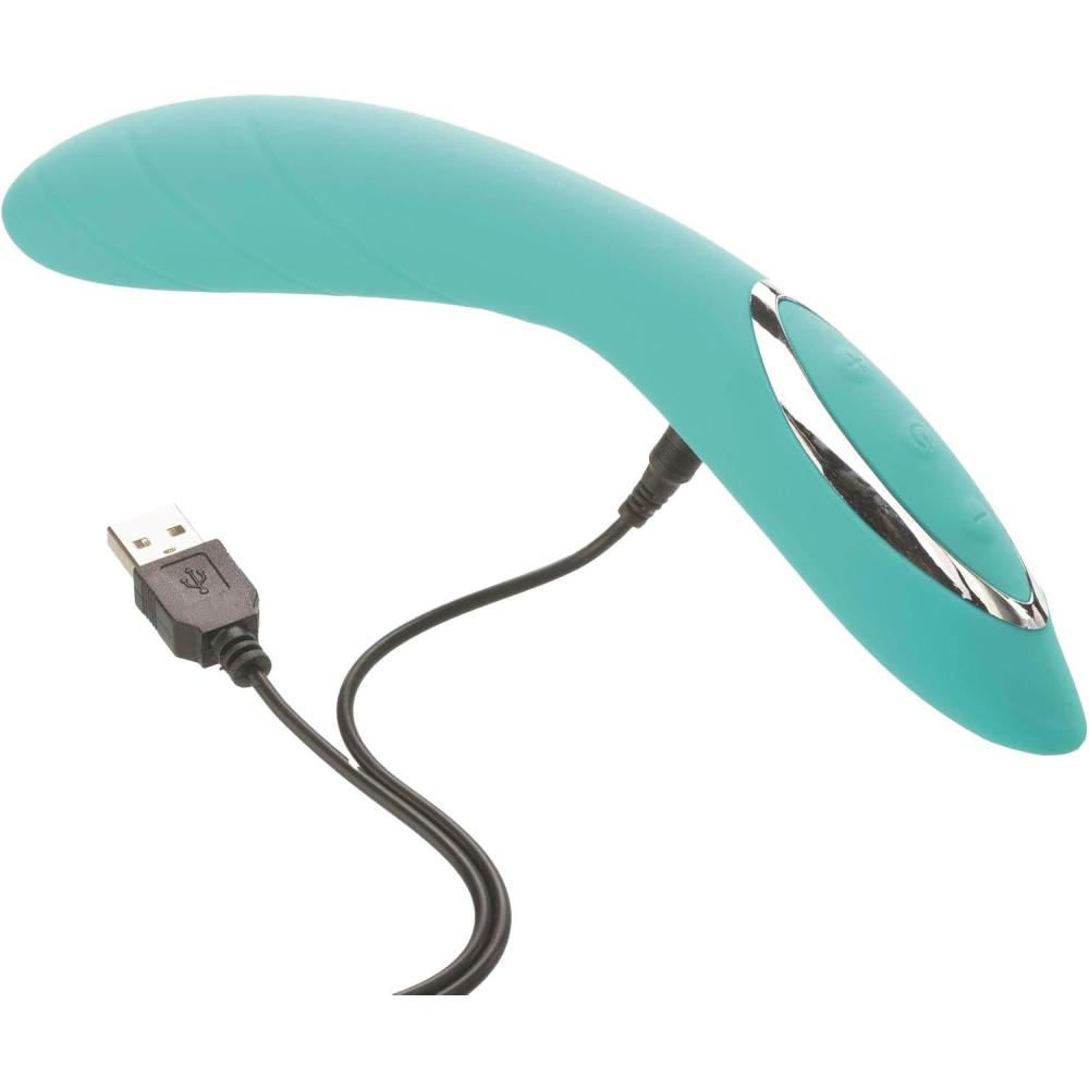 imageAdam amp Eve Rechargeable Waterproof Silicone G GASM Curve Vibrator for Women Dildo Adult Toy for G Spot Play 36 Vibration Modes Waterproof and User Friendly Easy to Use Vibrator 825 Teal