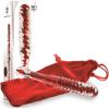 imageAdam amp Eve Twisted Love Glass Dildo and Butt Plug Double Ended Curved for G Spot and Prostate Stimulation Textured Swirls Plug Shaped End for Backdoor Play Temperature Play 9 Inches GlassRed DildoButt Plug  875