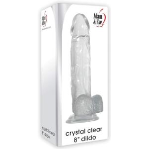Adam & Eve Twisted Love Glass Dildo and Butt Plug, Double Ended, Curved for G Spot and Prostate Stimulation, Textured Swirls, Plug Shaped End for Backdoor Play, Temperature Play, 9 Inches, Glass(Clear – 8″)