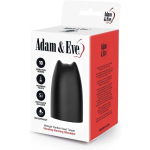 Adam and Eve Male Masturbator, Midnight Panther Head Teaser, Vibrating Male Masturbator Cup, Silicone Pocket Pussy Vibrator with 10 Modes and Warming, Men Sex Toys for Solo Or Couples Pleasure