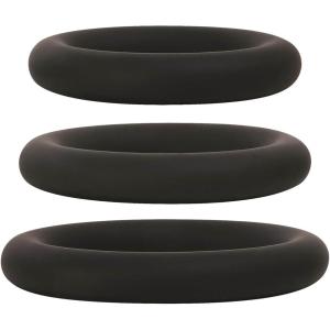 Adam & Eve Silicone Penis Ring Set, 3 Stretchy Rings in Graduated Sizes for Enhanced Erections, Longer Lasting Hardness, and Maximum Pleasure, Comfortable and Supportive for Solo or Partner Fun