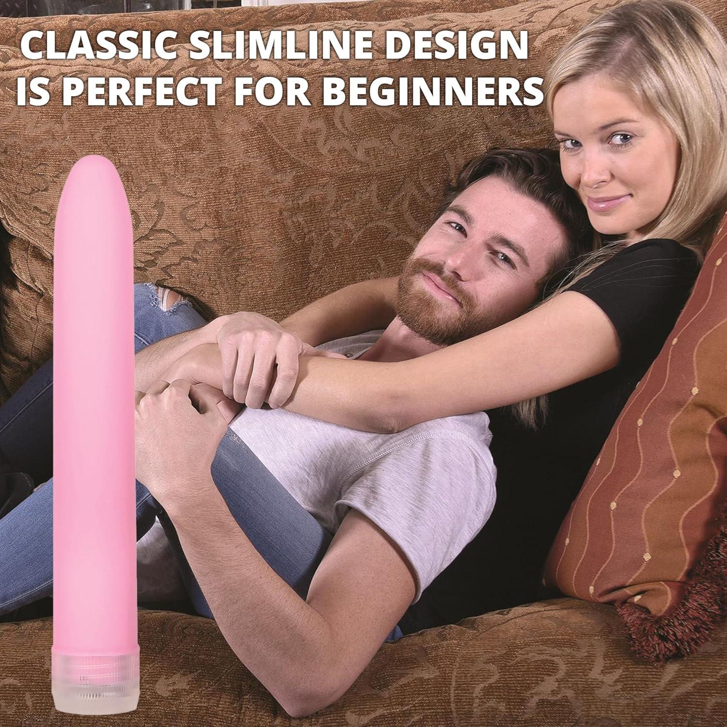 imageAdam amp Eve Velvet Kiss Vibrator Silky Smooth Multi Speed Classic Bullet for Clitoral and G Spot Stimulation Waterproof Slimline Vibrator for Women and Couples Travel Friendly Adult Sex Toy 6 Inch