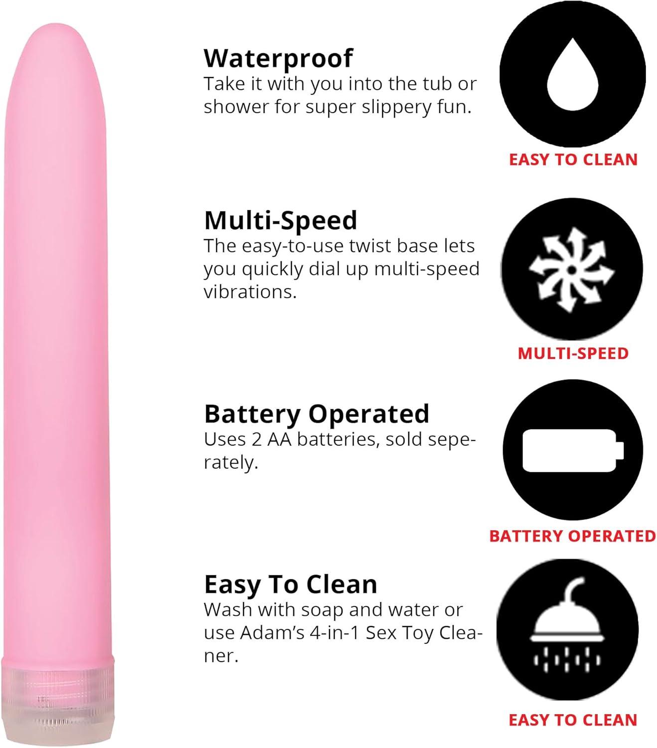 imageAdam amp Eve Velvet Kiss Vibrator Silky Smooth Multi Speed Classic Bullet for Clitoral and G Spot Stimulation Waterproof Slimline Vibrator for Women and Couples Travel Friendly Adult Sex Toy 6 Inch