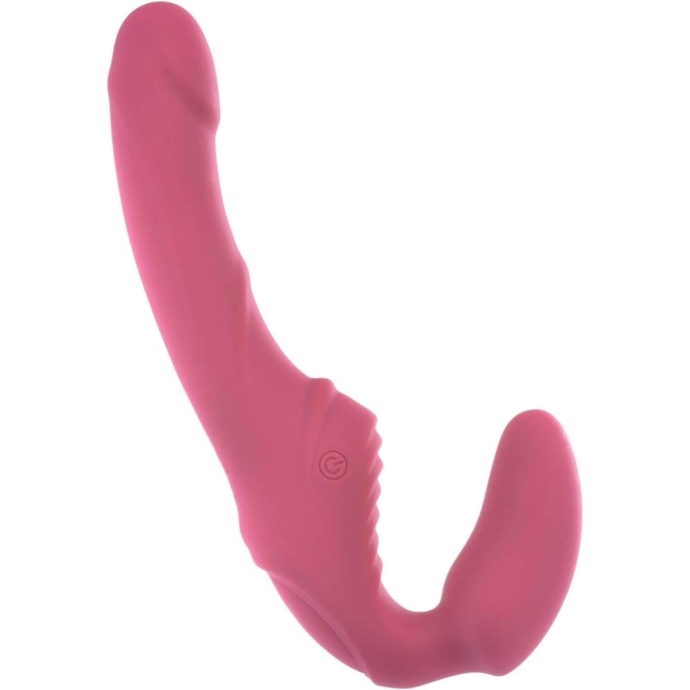 imageAdam amp Eve Eve Vibrating Strapless Strap On Dildo 9 Vibration Modes Adult Toy Anti Slip Silicone Insertable Double Ended Vibrating Sex Toy for Women amp Lesbian Couples Anal Strapon Dildo 5 Pink