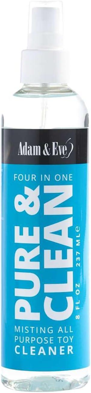 imageAdam amp Eve Sex Toy Cleaner 4 In 1 Pure And Clean Misting Spray Fast Acting Misting Spray For Adult Toys Vibrators Dildos Fresh Scent Water Based Formula No Residue Valentines Day Gift 8 oz