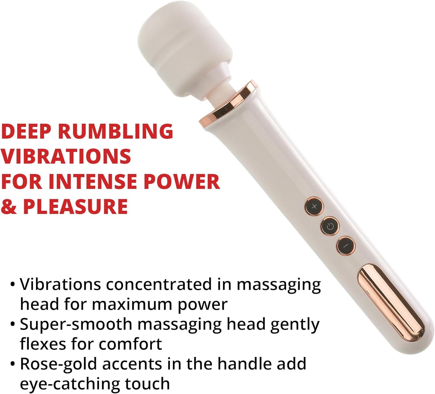 image:imageAdam amp Eve Magic Massager Rechargeable Rose Gold Edition 50 Vibration Combos Deep Rumbling Vibrations 10 Patterns 5 Speeds Stylish Design Silicone Head Rechargeable Powerful Wand Massager