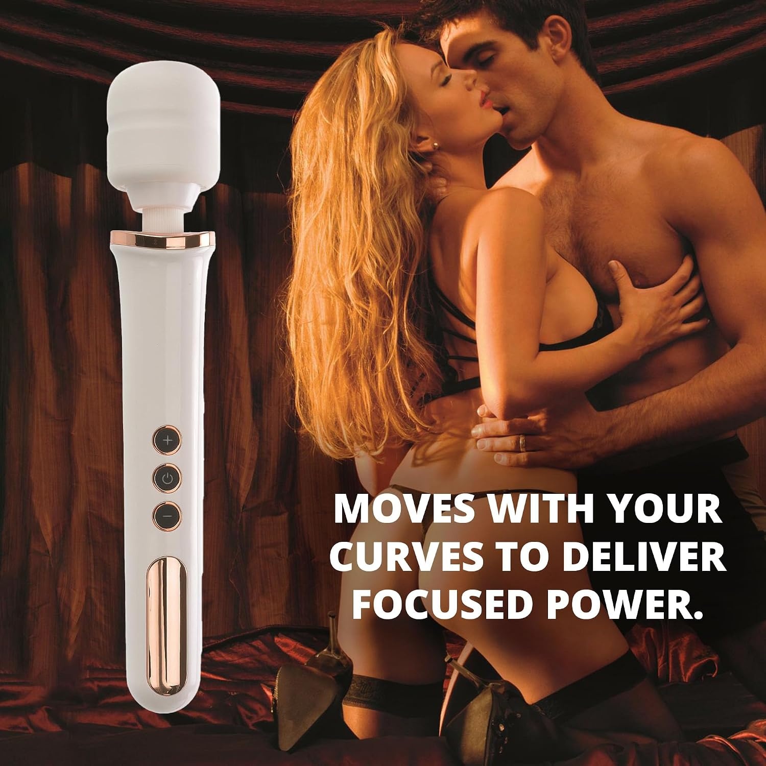 image:imageAdam amp Eve Magic Massager Rechargeable Rose Gold Edition 50 Vibration Combos Deep Rumbling Vibrations 10 Patterns 5 Speeds Stylish Design Silicone Head Rechargeable Powerful Wand Massager